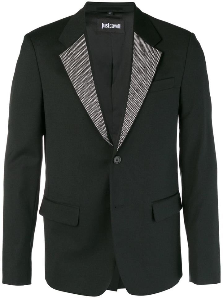 Just Cavalli Studded Lapel Blazer - Black