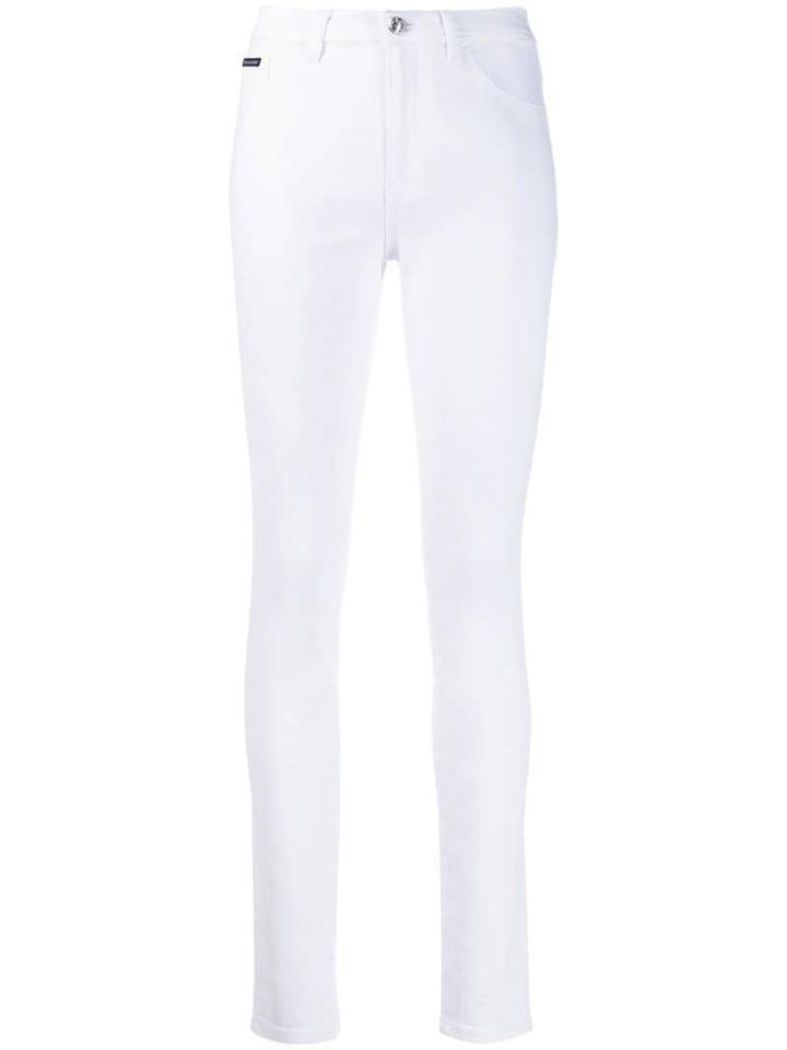 Philipp Plein High Waisted Jeggings - White