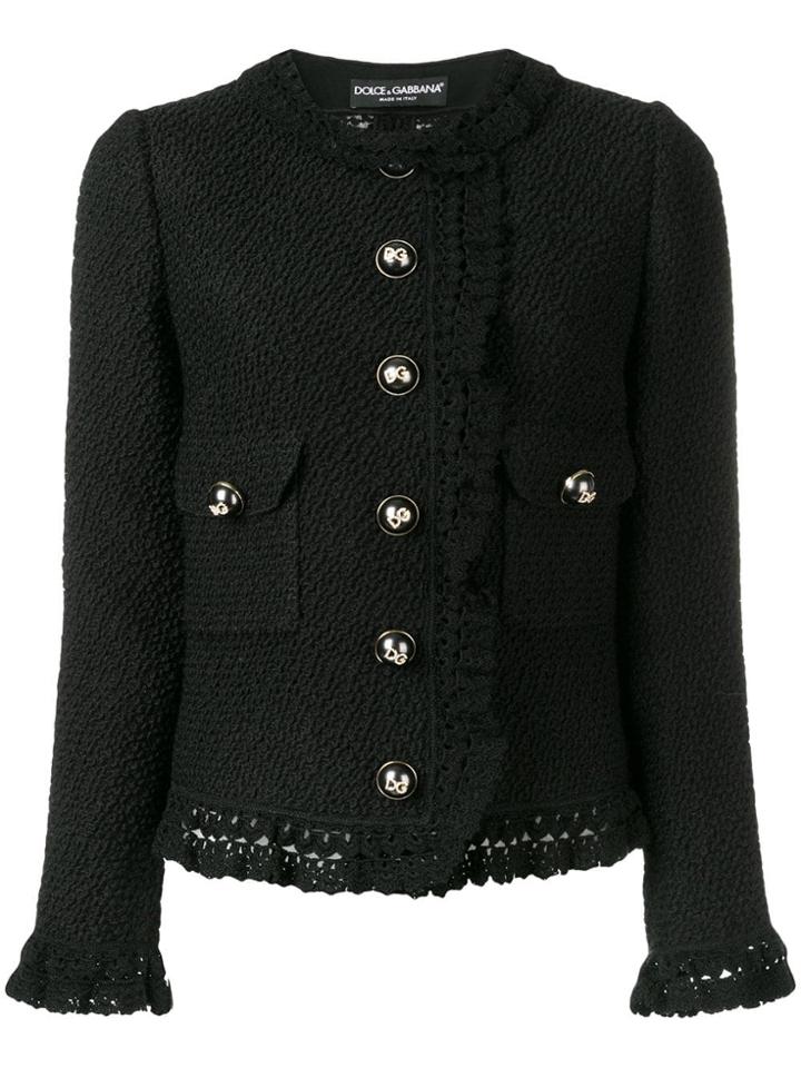 Dolce & Gabbana Bouclé Jacket - Black