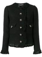 Dolce & Gabbana Bouclé Jacket - Black