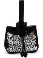 Alaïa Eyelet Embellished Clutch, Women's, Black, Suede/metal