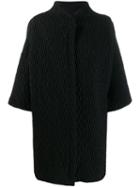 Versace Pre-owned Textured Cocoon Jacket - Black