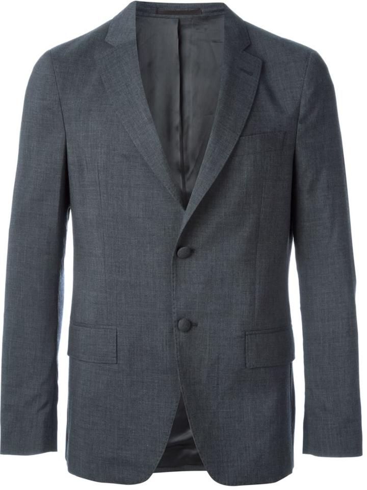Officine Generale Two Button Blazer, Men's, Size: 46, Grey, Viscose/wool