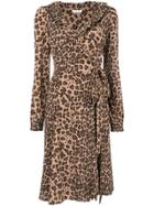 P.a.r.o.s.h. Wrap Leopard Dress - Brown