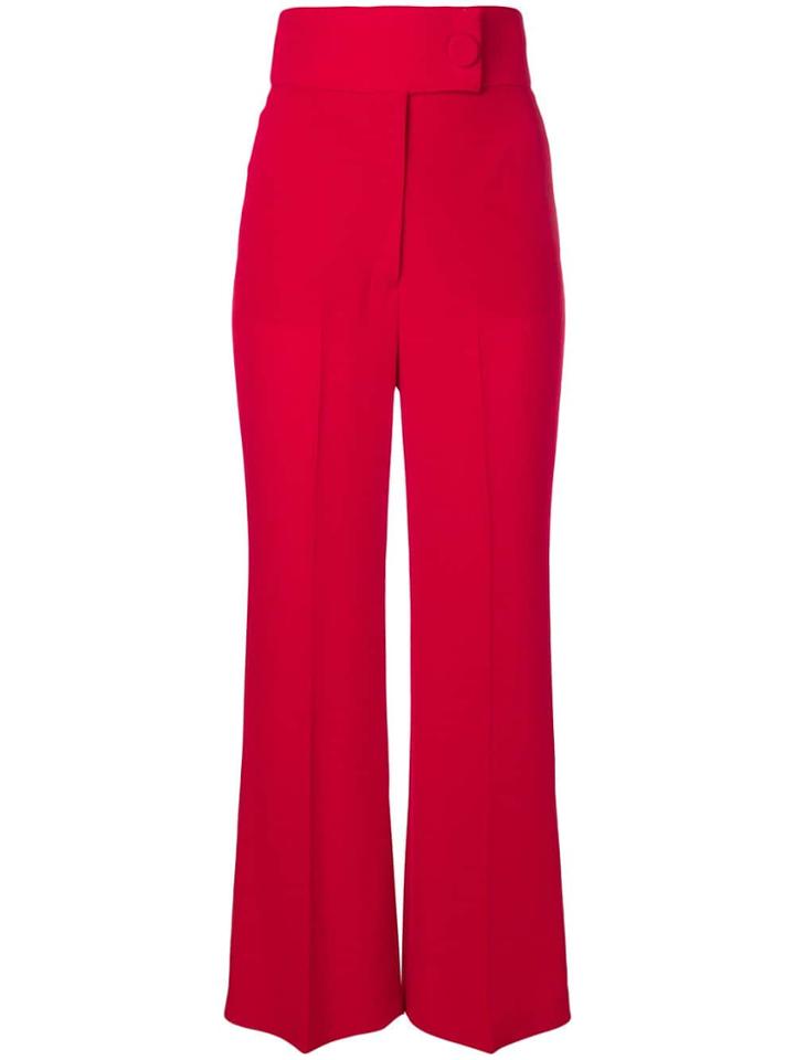 Sara Battaglia High-waisted Trousers - Red