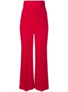 Sara Battaglia High-waisted Trousers - Red