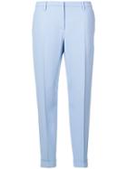 No21 Cropped Pleated Trousers - Blue