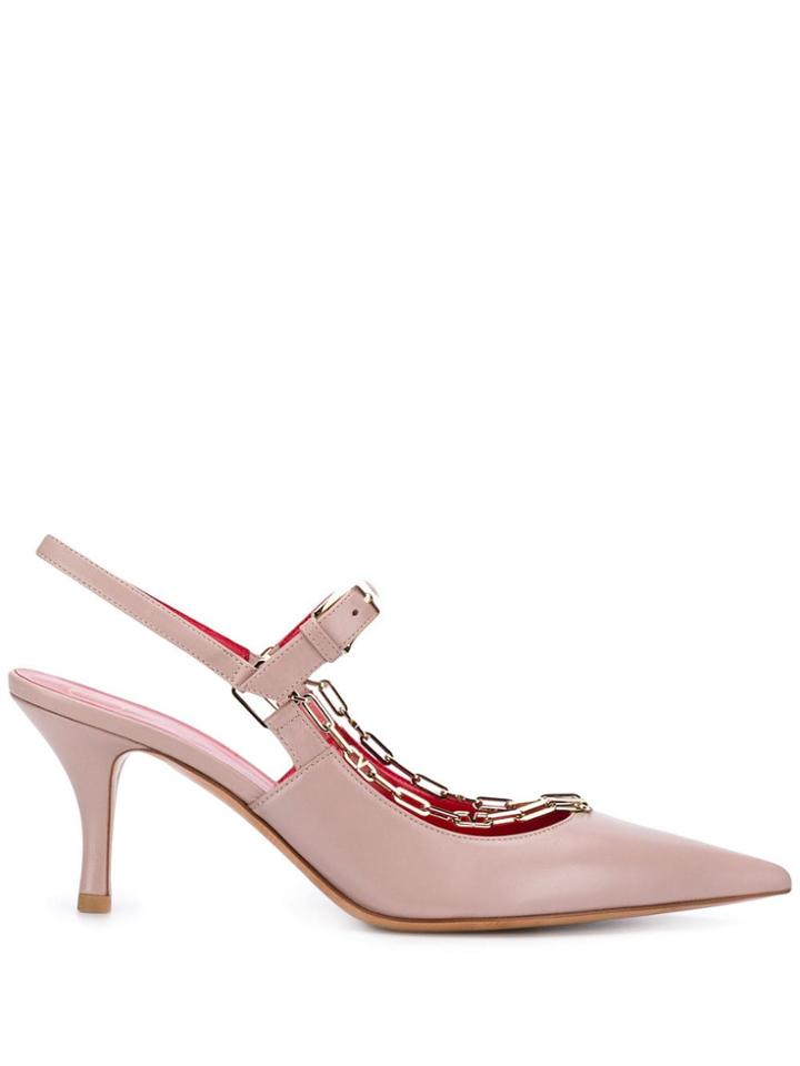 Valentino Valentino Garavani Chain Trim Pumps - Pink