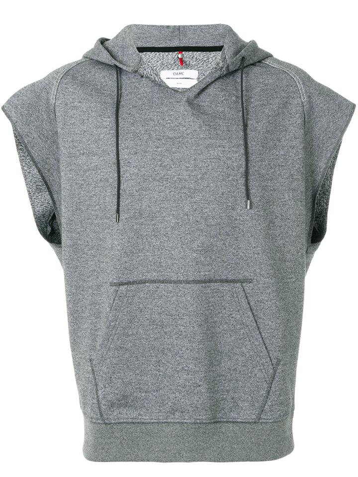 Oamc Short Sleeve Hoodie - Grey