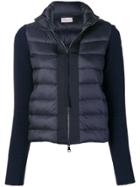 Moncler Knit-panel Padded Jacket - Blue