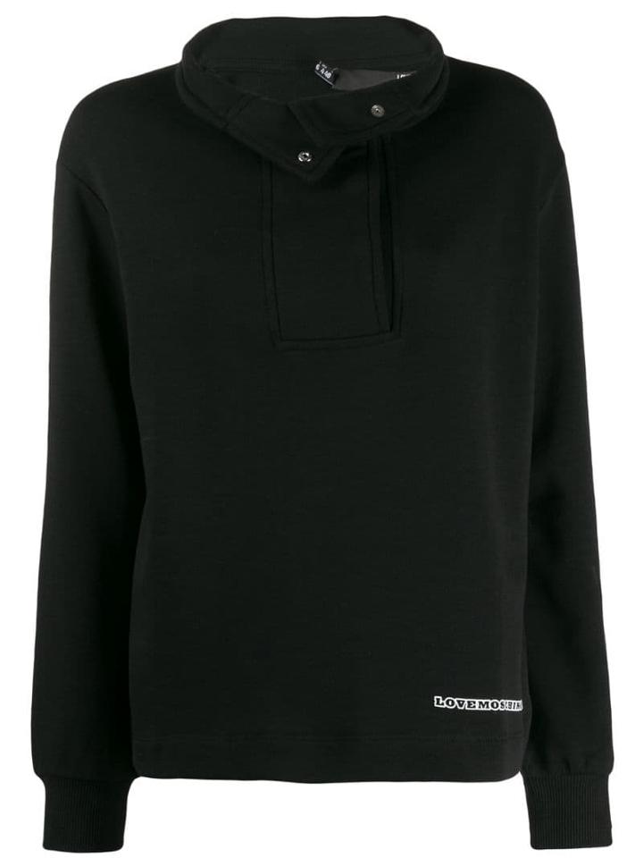 Love Moschino Welt Detail Knitted Top - Black