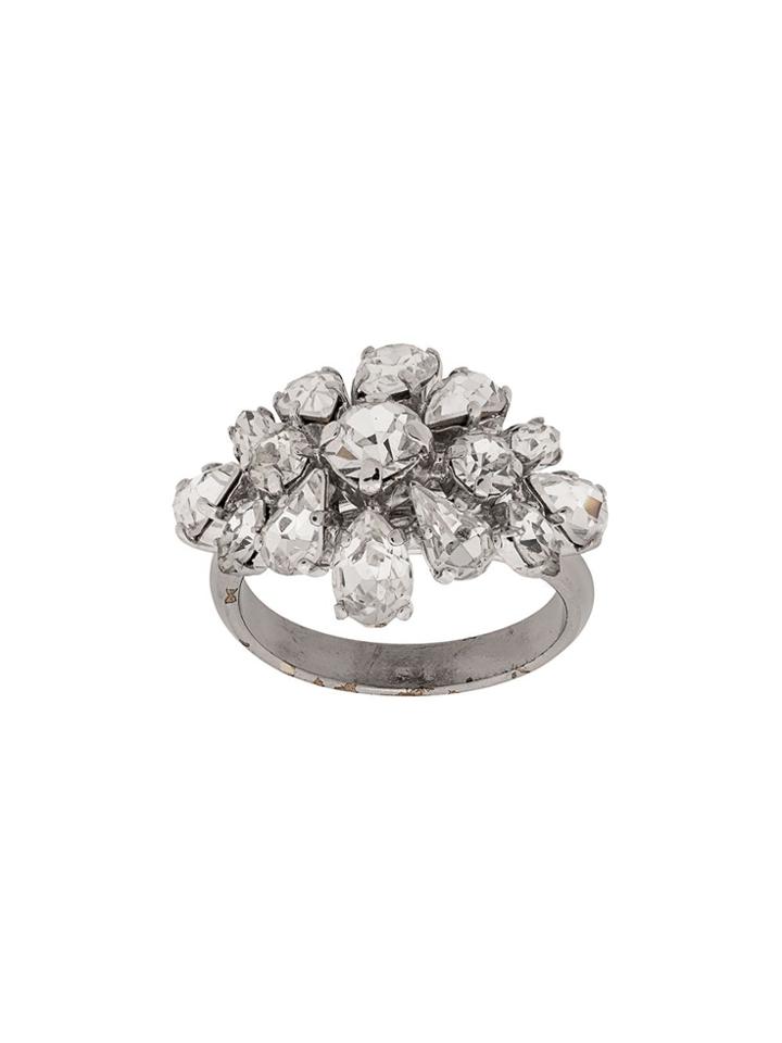 Christian Dior X Susan Caplan 1987 Archive Crystal Ring - Silver