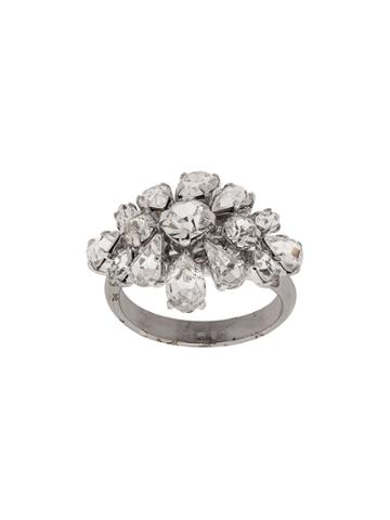 Christian Dior X Susan Caplan 1987 Archive Crystal Ring - Silver
