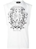 Dsquared2 Tattoo Graphic Sleeveless T-shirt - White