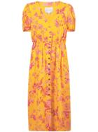 Carolina Herrera Floral Print Dress - Yellow