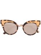 Bottega Veneta Eyewear Round Frame Embellished Sunglasses, Women's, Grey, Acetate/metal