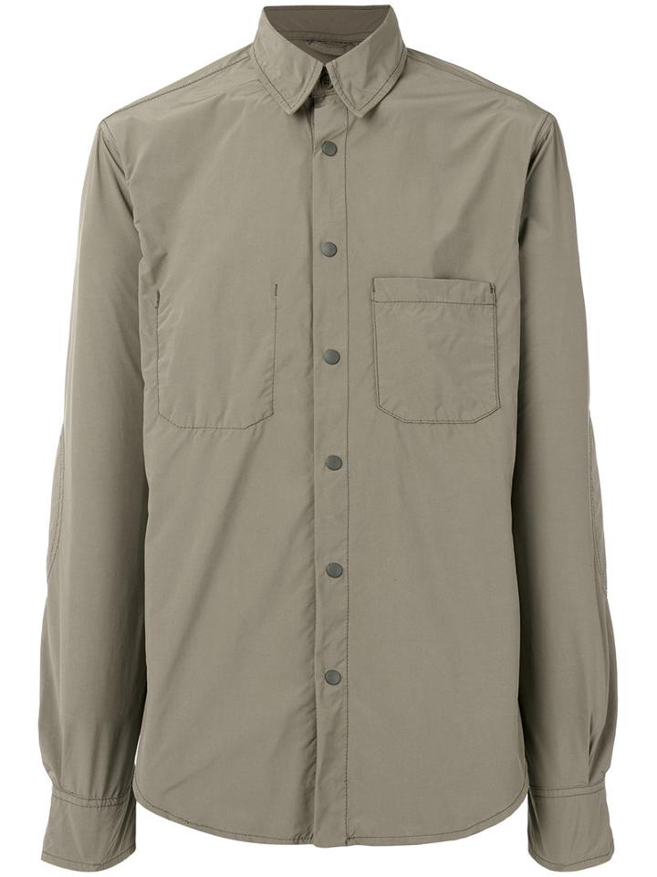 Aspesi Silky Buttoned Shirt, Men's, Size: Medium, Green, Polyester/polyamide