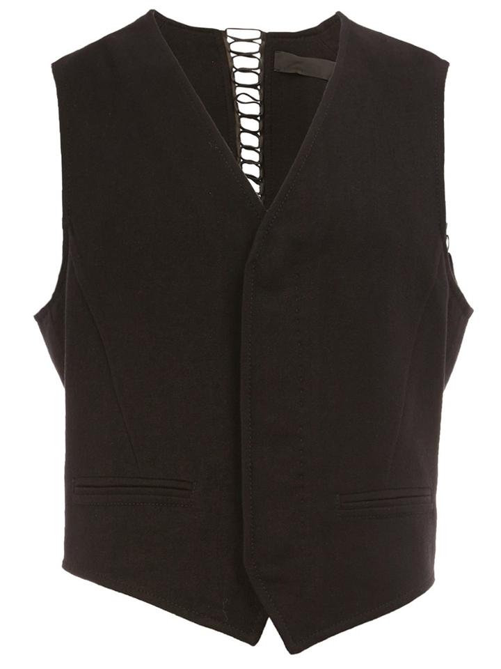 Haider Ackermann Stitch Detail Waistcoat - Black