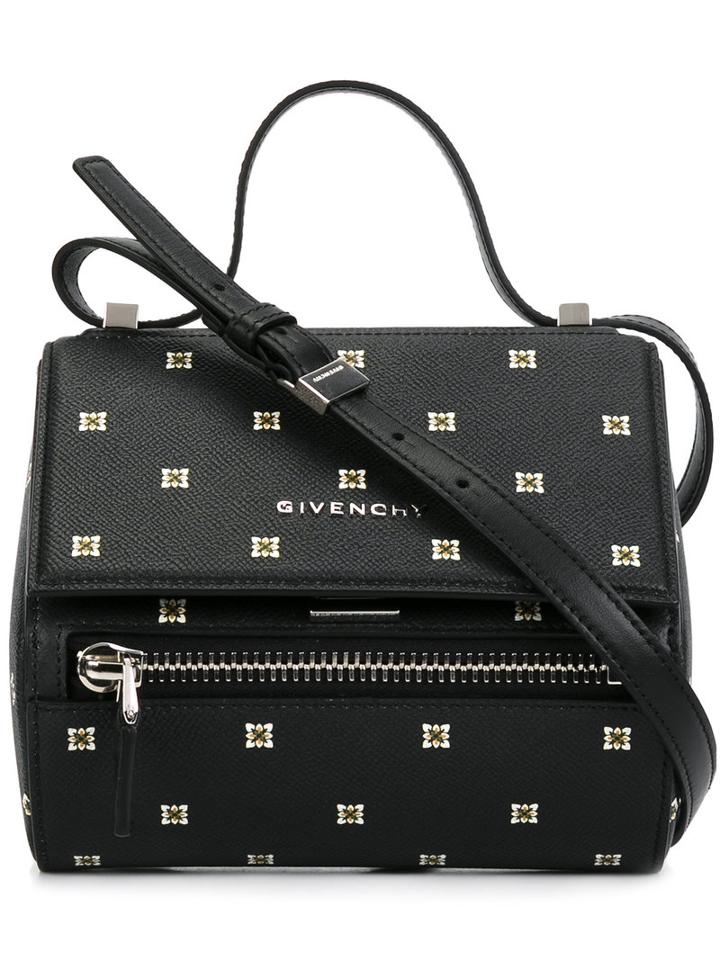 Givenchy Patterned Pandora Box Shoulder Bag, Women's, Black, Calf Leather