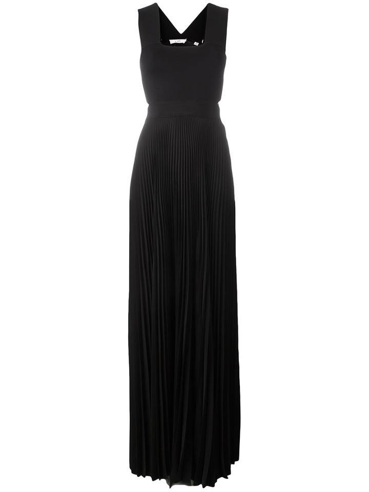A.l.c. - Pleated Maxi Dress - Women - Nylon/polyester/spandex/elastane/rayon - 4, Black, Nylon/polyester/spandex/elastane/rayon
