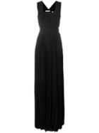 A.l.c. - Pleated Maxi Dress - Women - Nylon/polyester/spandex/elastane/rayon - 4, Black, Nylon/polyester/spandex/elastane/rayon