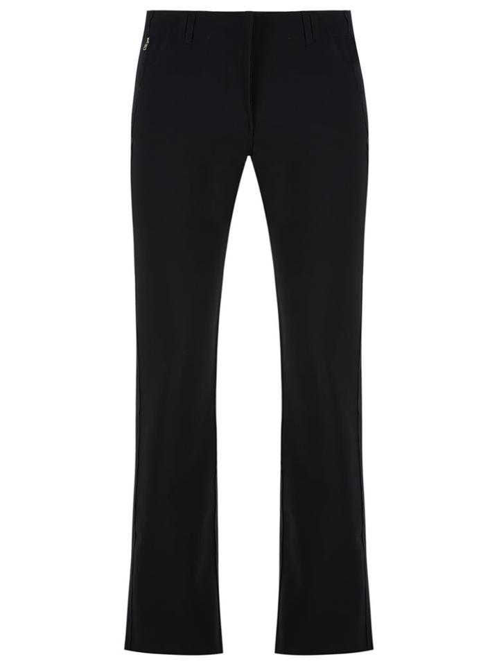 Gloria Coelho Flared Trousers, Women's, Size: 42, Black, Elastodiene/polyimide