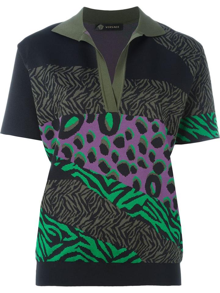 Versace 'wild Patch' Polo Shirt
