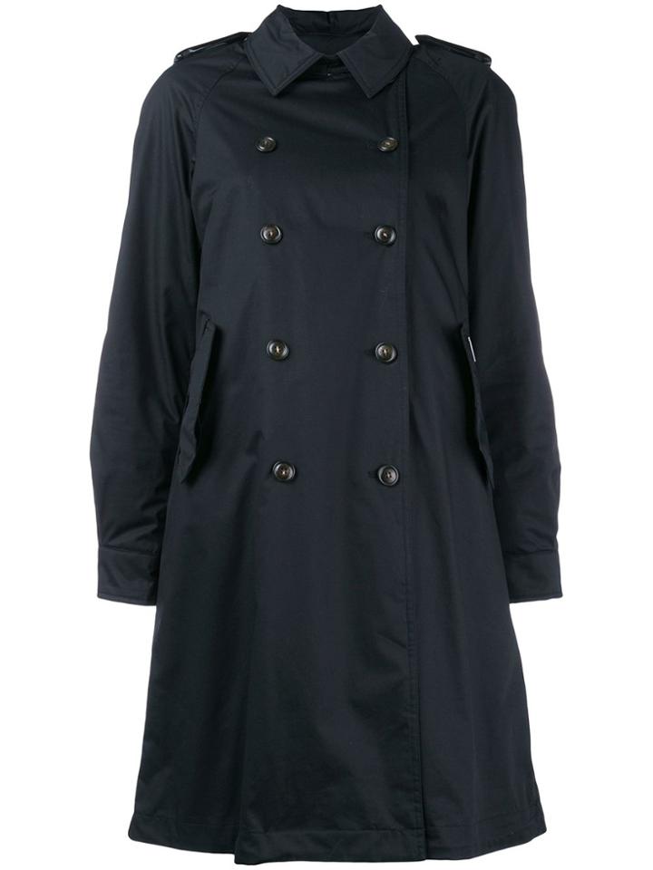 Woolrich Double Breasted Rain Coat - Black