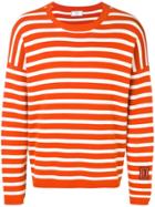 Ami Alexandre Mattiussi Striped Patch Sweater - Orange