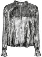 Jonathan Simkhai Metallic Loose-fit Blouse - Silver