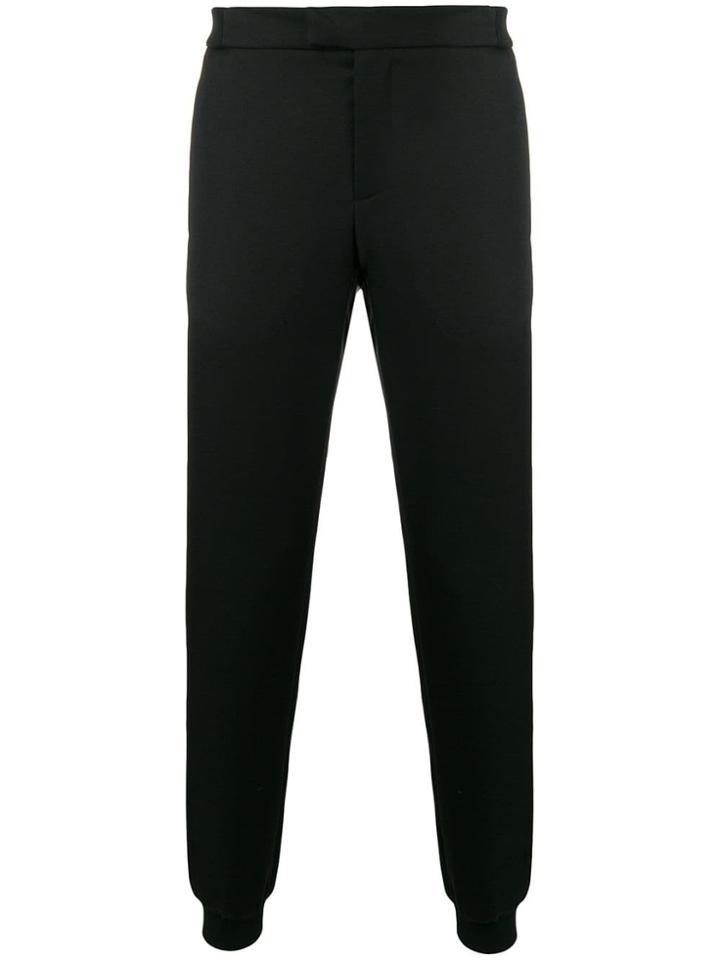Les Hommes Mid Rise Tapered Trousers - Black