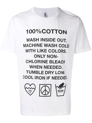 Moschino Underwear Label Print T-shirt - White