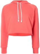 Frame Denim Cropped Track Hoodie - Pink & Purple