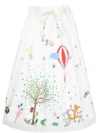 Mira Mikati Fairytale Printed Skirt - White