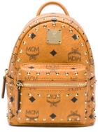 Mcm Mini Stark Outline Studded Backpack - Brown