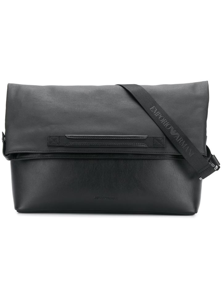 Emporio Armani Classic Foldover Clutch - Black