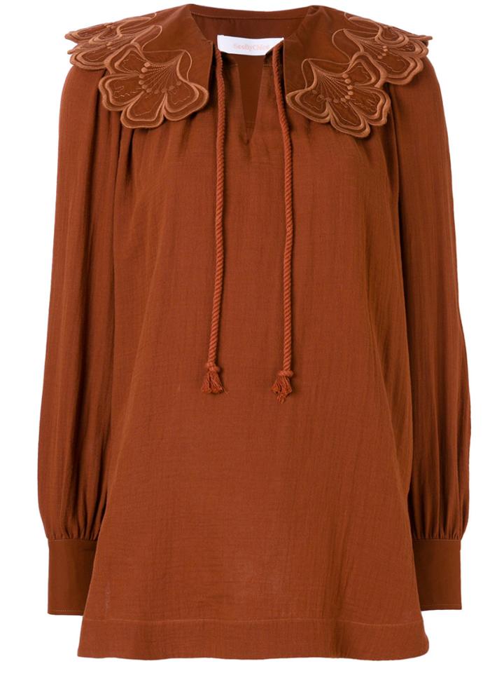 See By Chloé Rope Tied Blouse - Brown