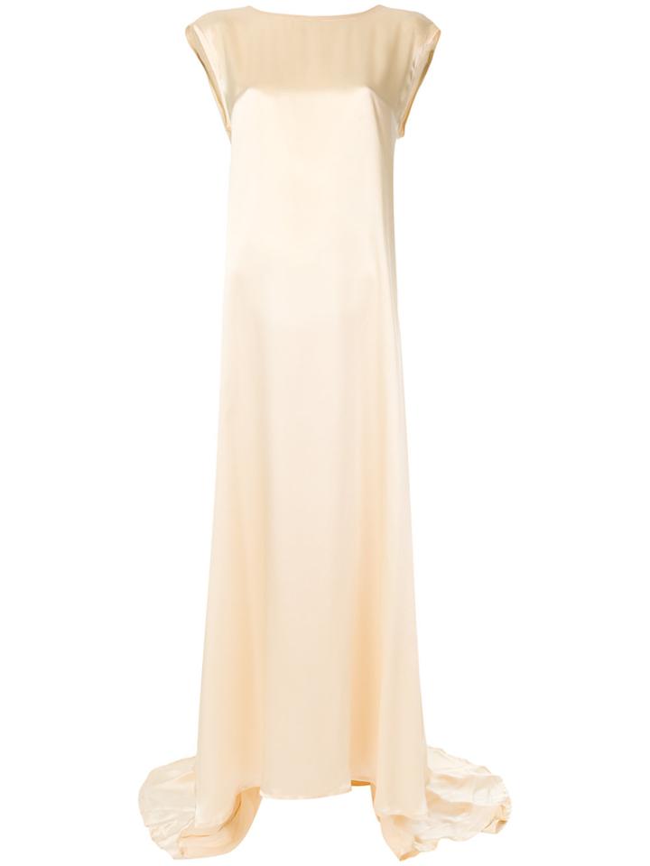 Ann Demeulemeester Pleat Detail Dress - Nude & Neutrals