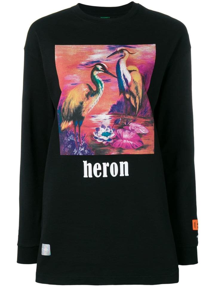 Heron Preston Duck Print Longline Jumper - Black