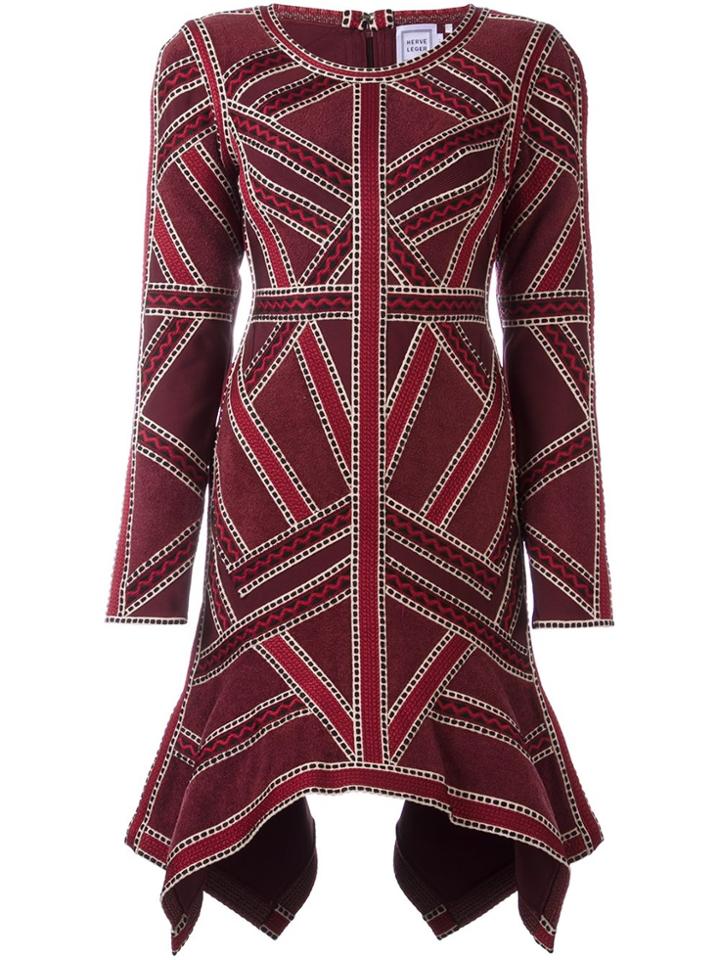 Hervé Léger 'carlotta' Dress - Red