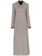 Giambattista Valli Houndstooth Check Print Wool Coat - Red