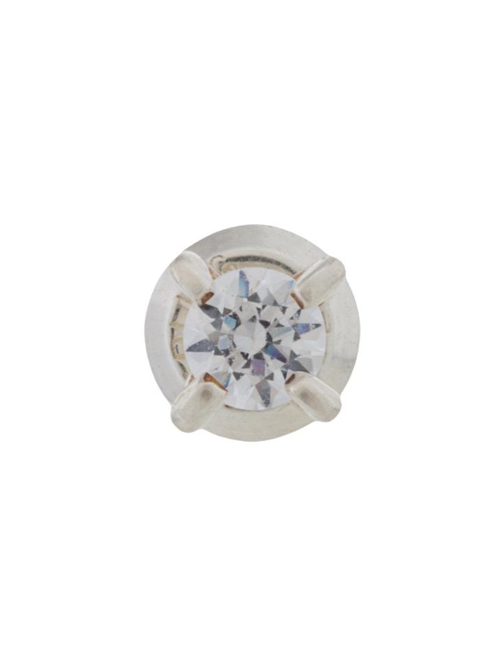 E.m. Embellished Stone Earring - Metallic