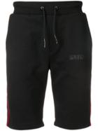 Plein Sport Contrast Piping Track Shorts - Black