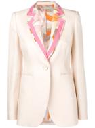 Emilio Pucci Acapulco Print Insert Tailored Jacket - Neutrals
