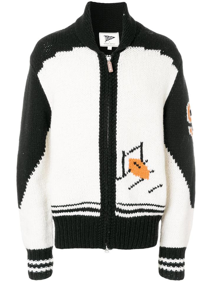 Gant Rugger Zipped Chunky Knit Cardigan - Black