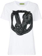 Versace Jeans Embellished V T-shirt - White