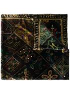 Pierre-louis Mascia Printed Velvet Scarf - Green