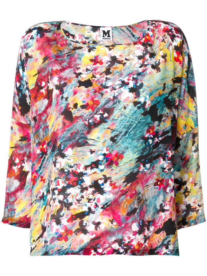 M Missoni Watercolour Floral Top - Multicolour