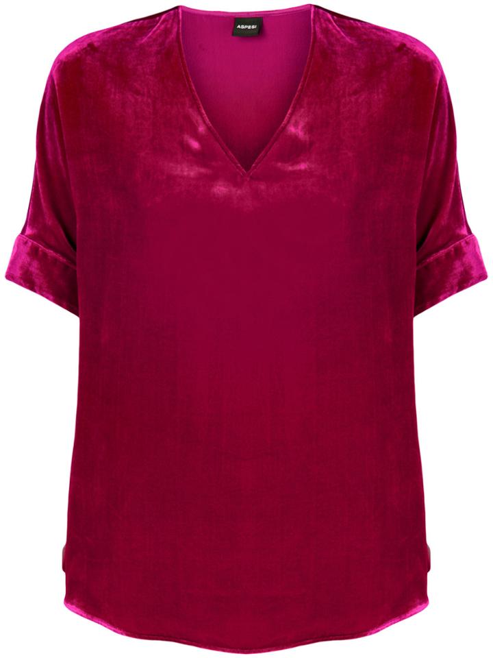 Aspesi Silk T-shirt - Pink & Purple