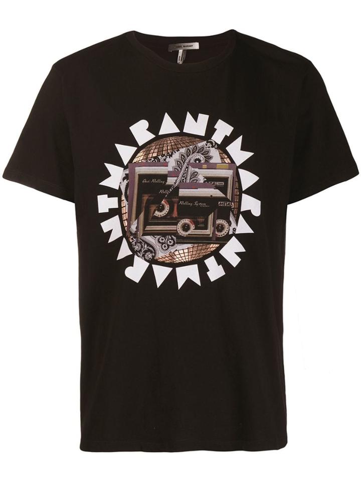 Isabel Marant Set Tape Print T-shirt - Black